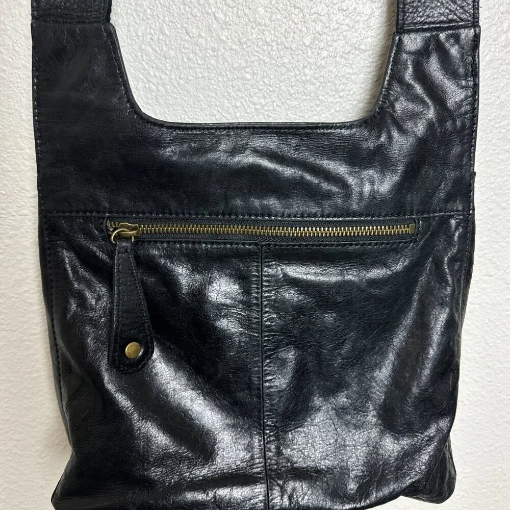 HOBO The Original Black Leather Crossbody/ Shoulder Bag - Picture 10 of 15